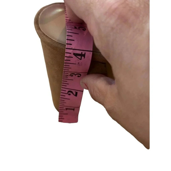 Urban Outfitters Taupe Faux Suede Platform Block‎ Heel Slip On Mule Sandals 10M - Picture 6 of 8